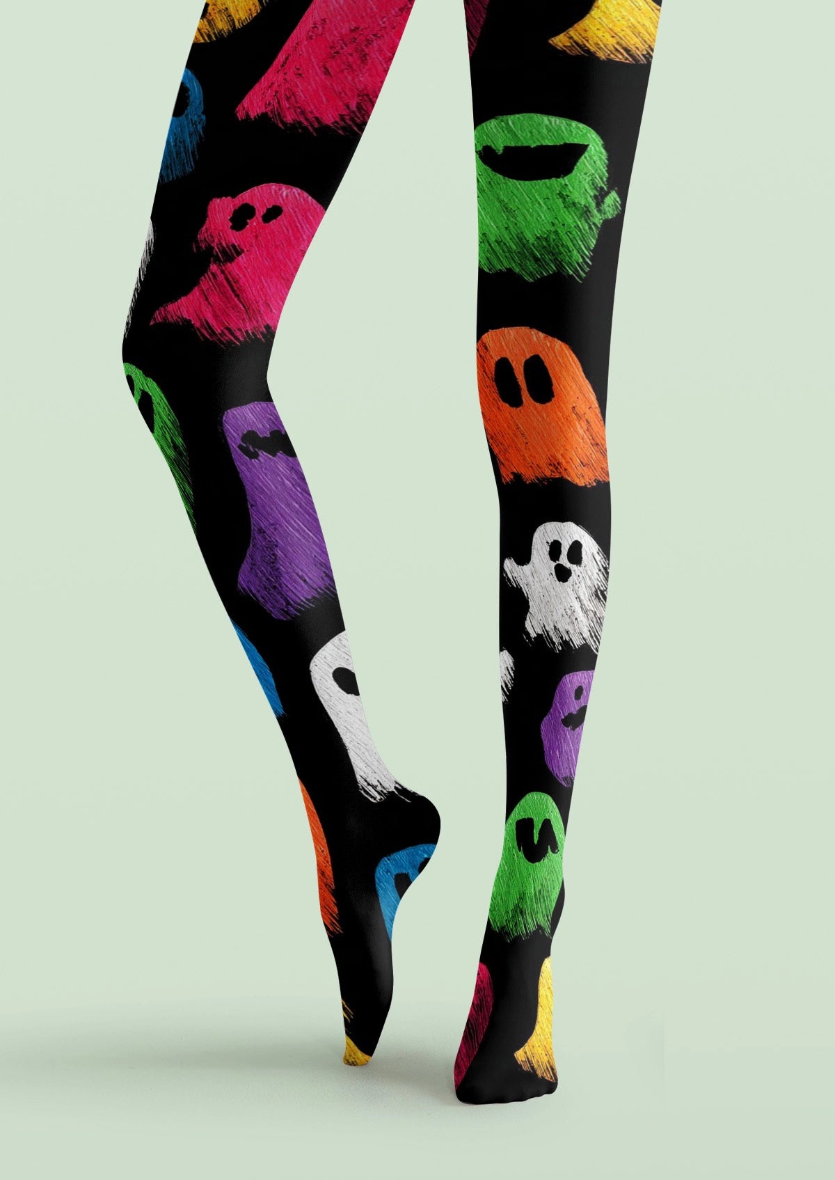 Colorful Little Ghosts Tights