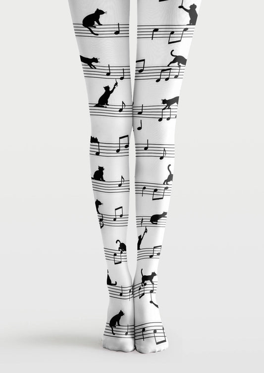 White Cat Sheet Music Tights