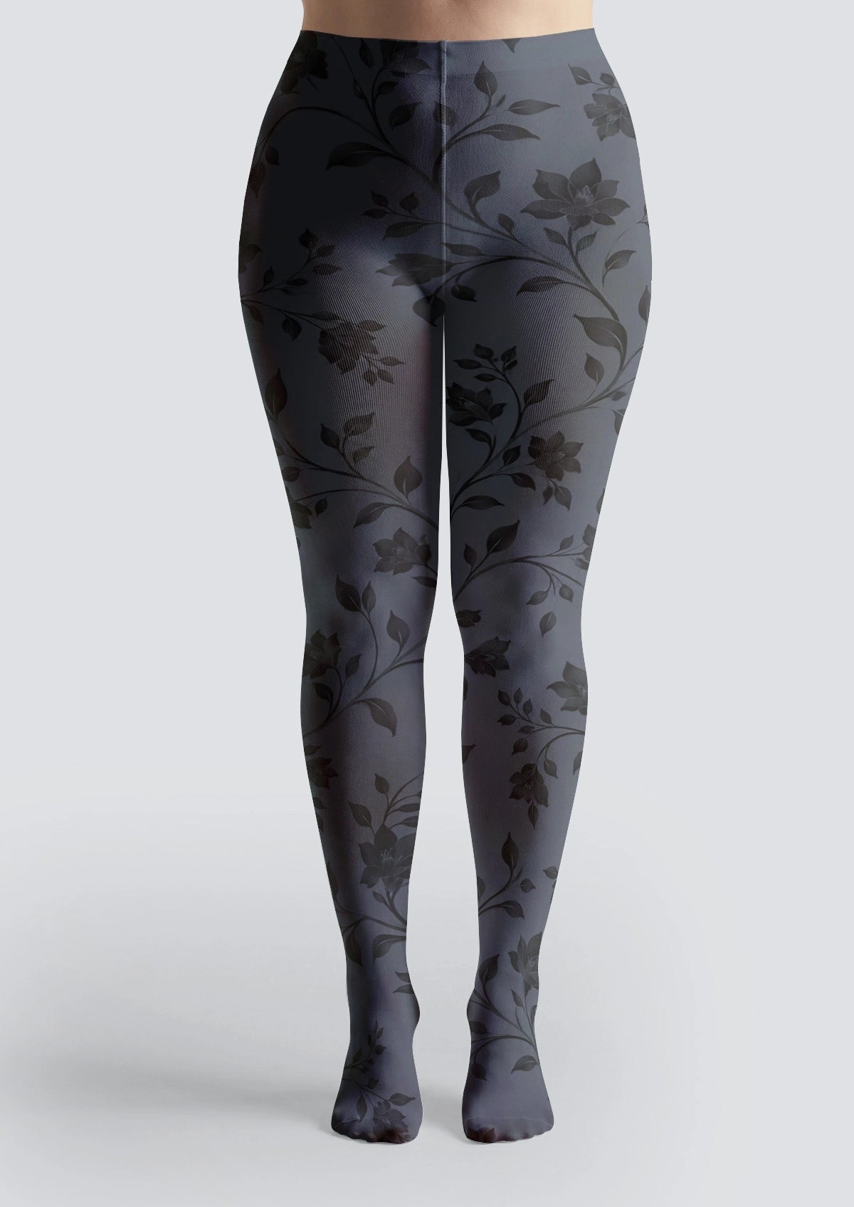 BLue Minimalist Florals Tights