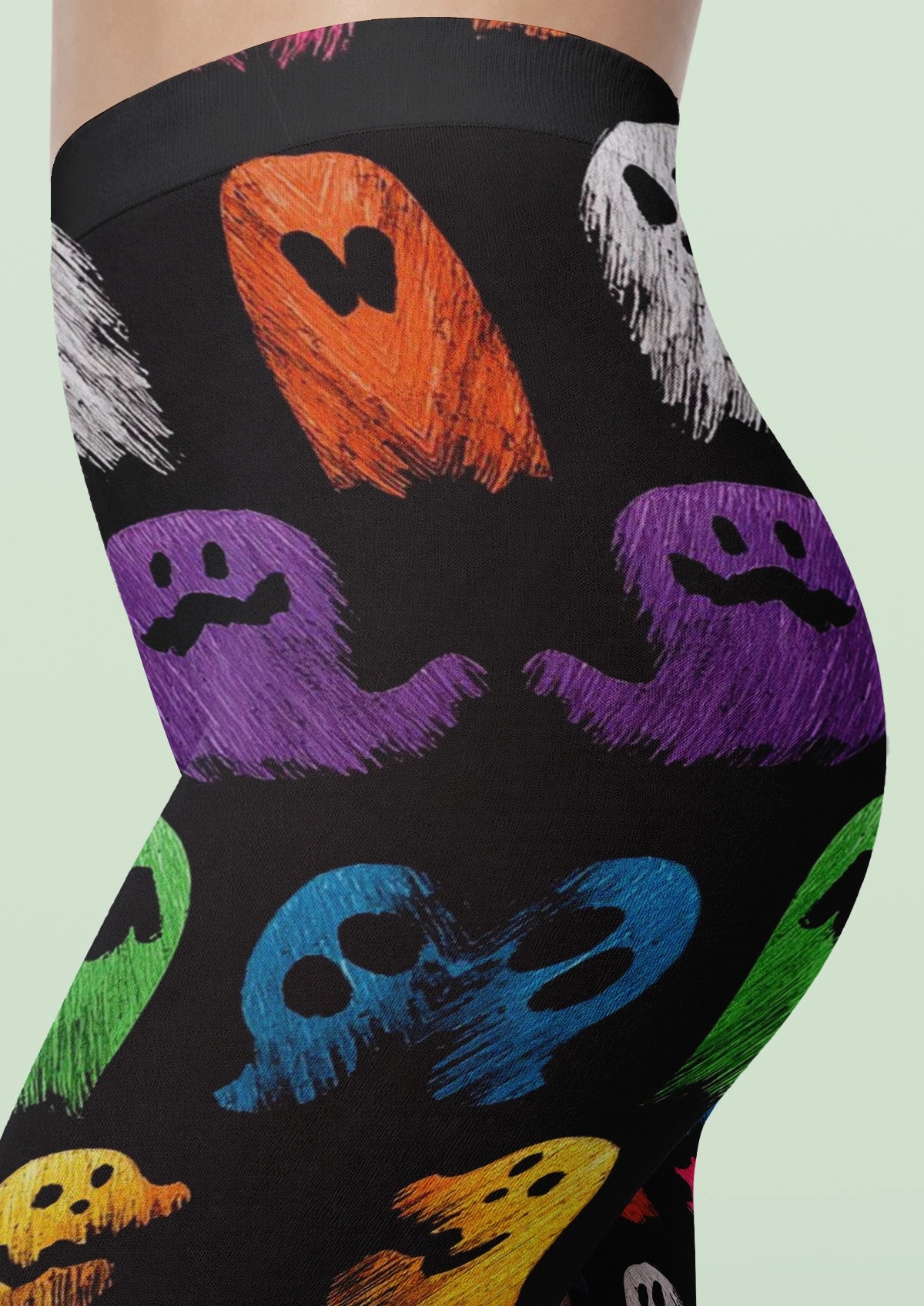 Colorful Little Ghosts Tights