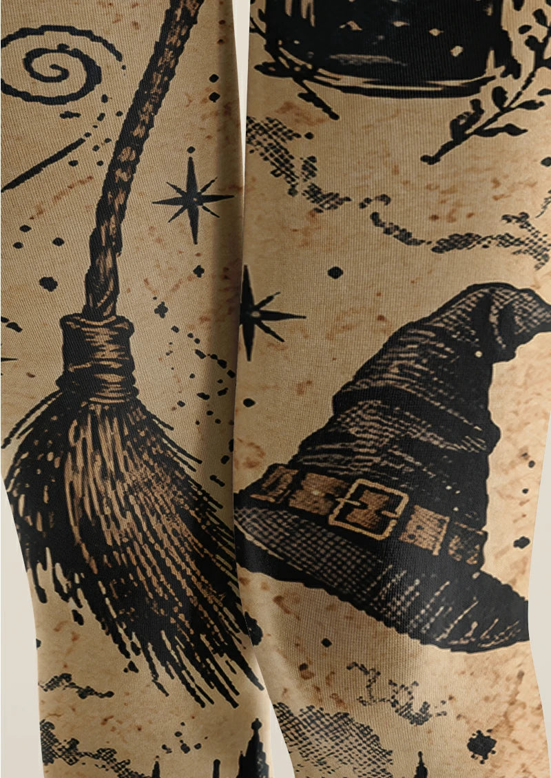Beige Witch Magic Tights