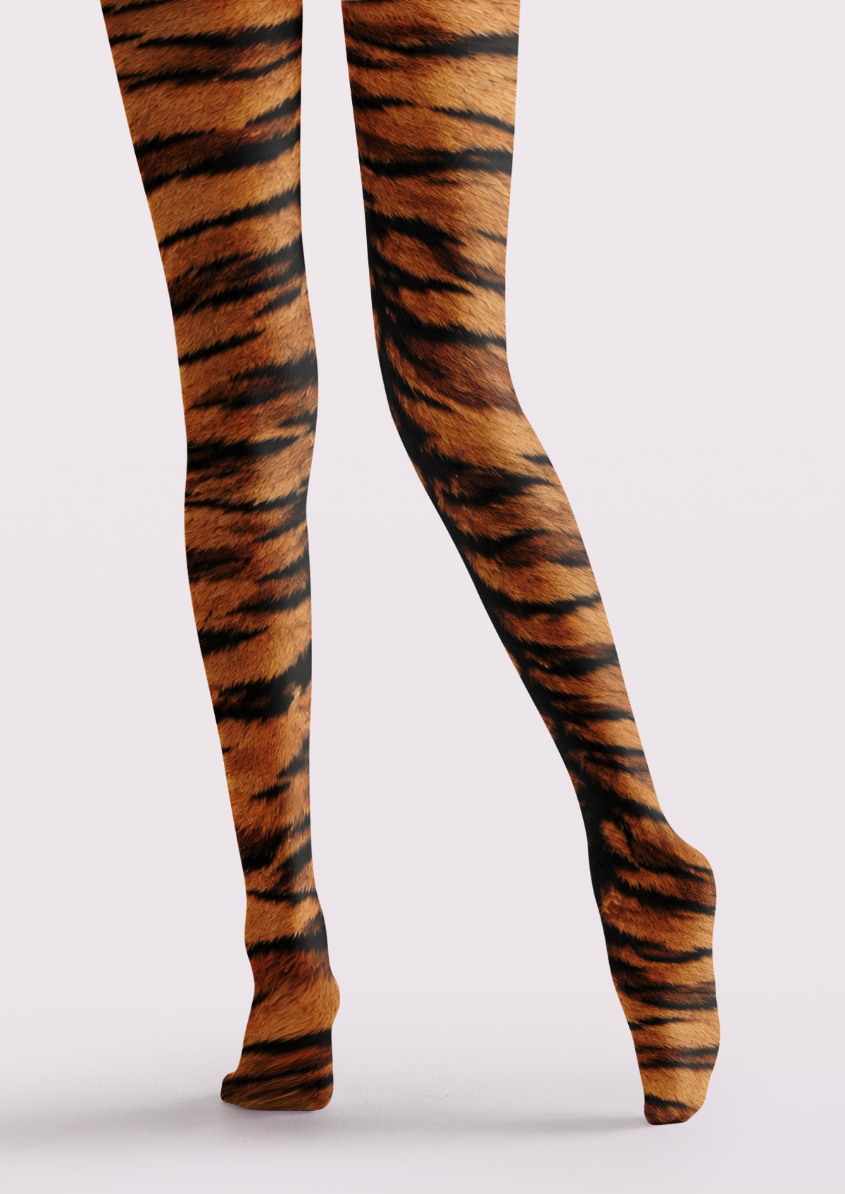 Brown Tiger Print Tights