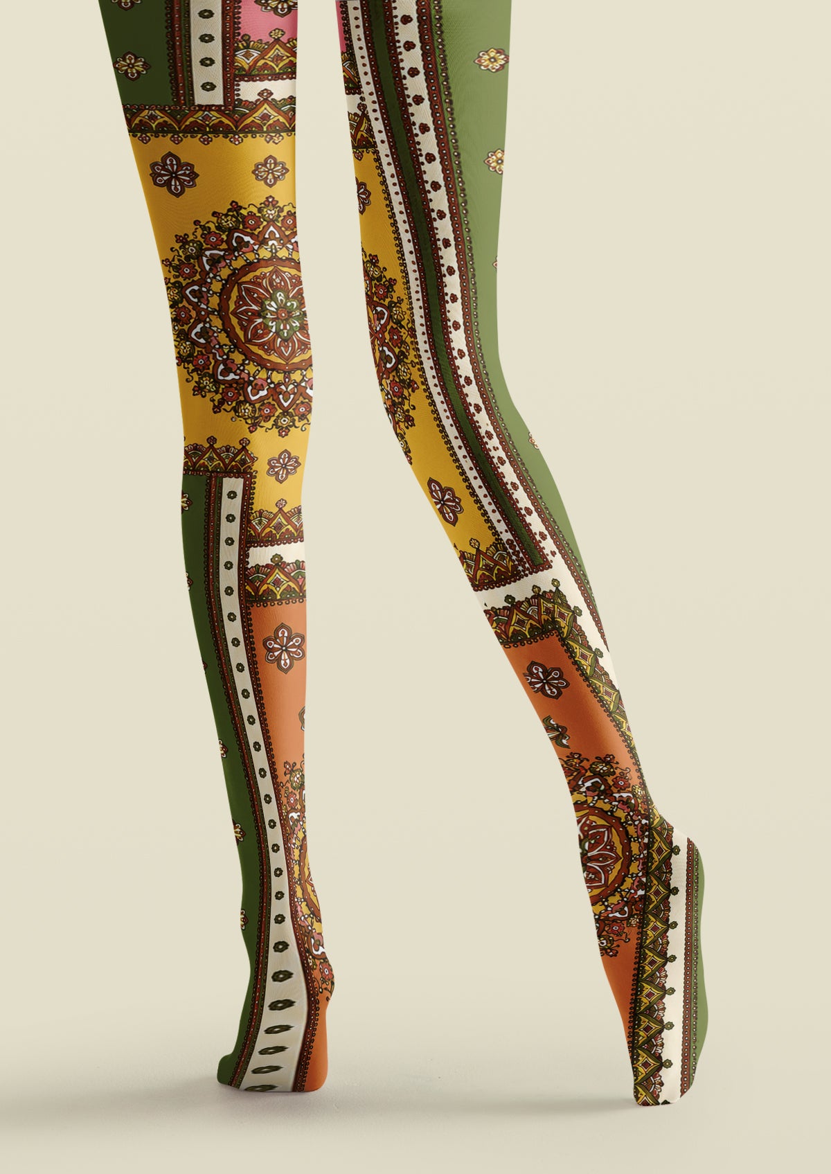 Green Mandala Tights