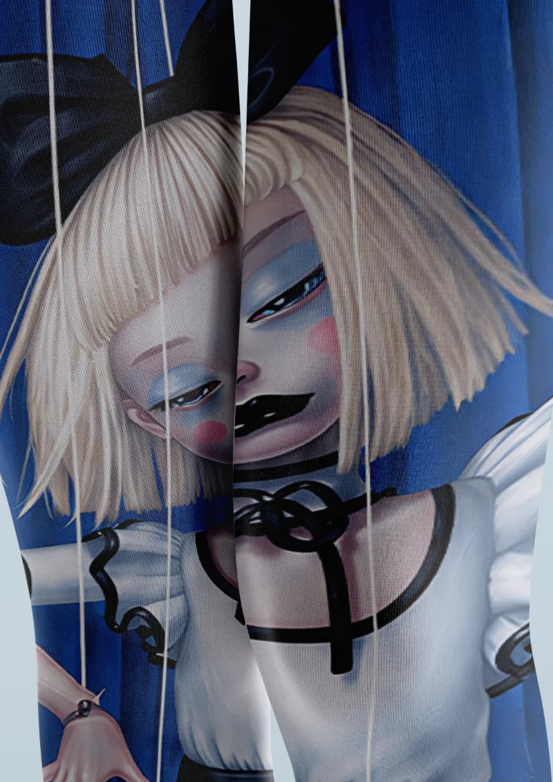 Blue Puppet Girl Tights