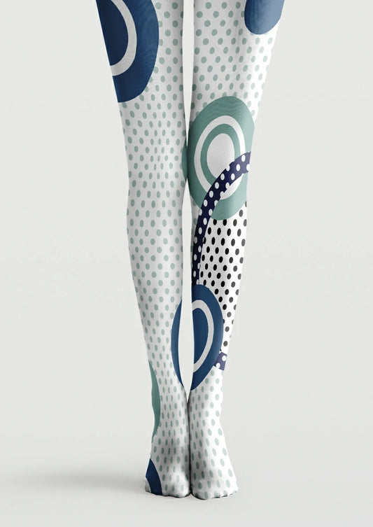Mod Circle Polka Dot Tights Hosiery Pantyhose