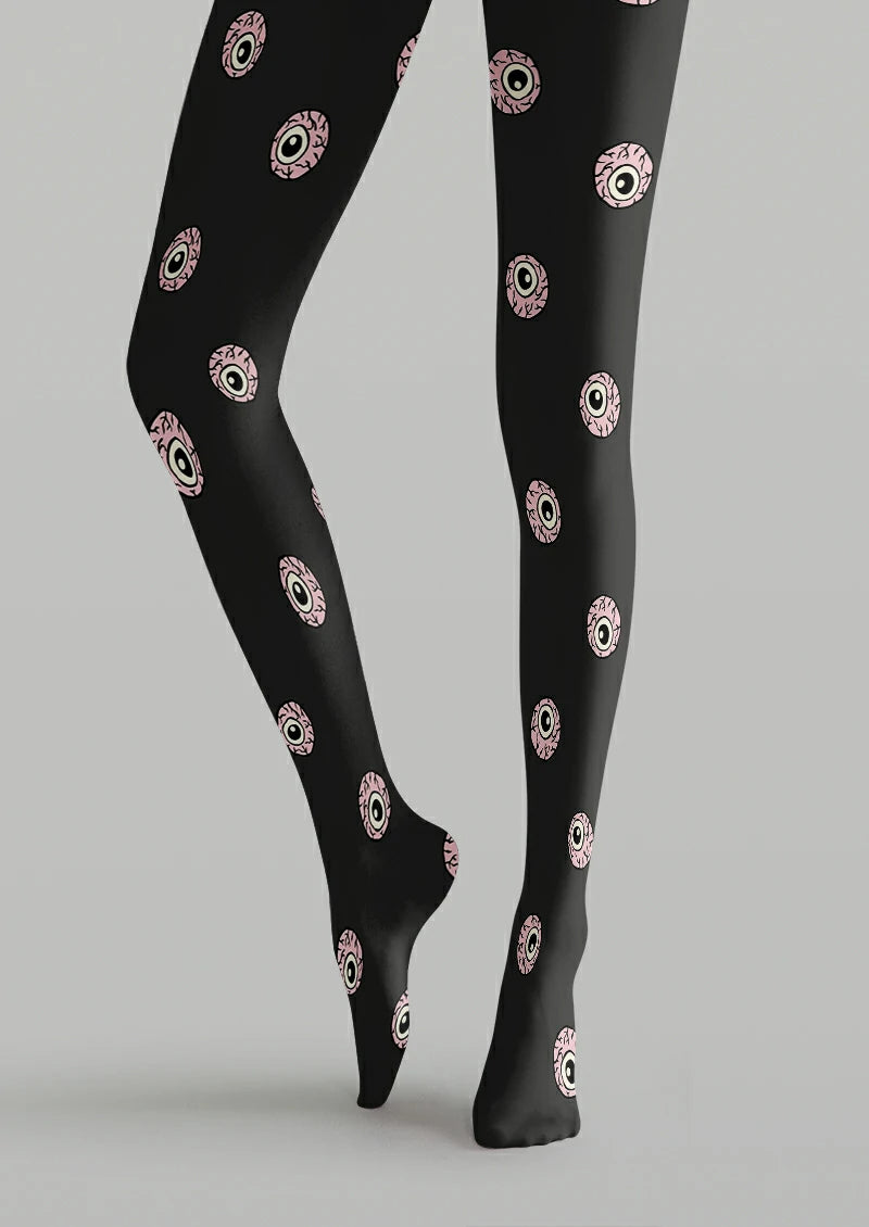 Black Eye Print Tights