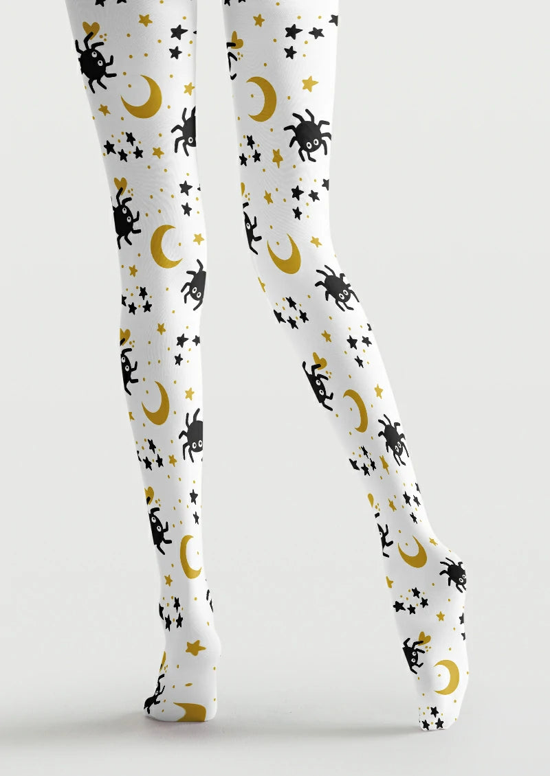 White Spider Moon Tights