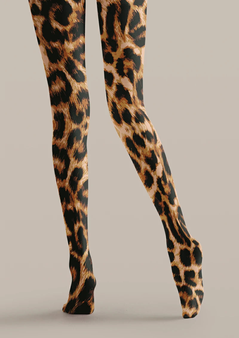 Brown Leopard Tights