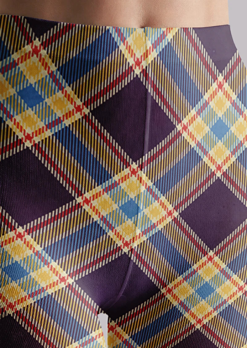 Multicolor Tartan Plaid Tights