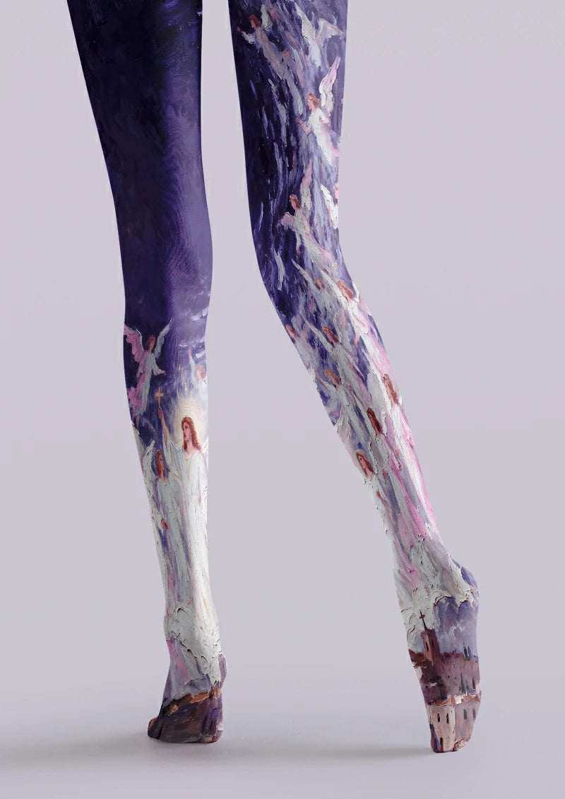 Purple Angel Figure Tights