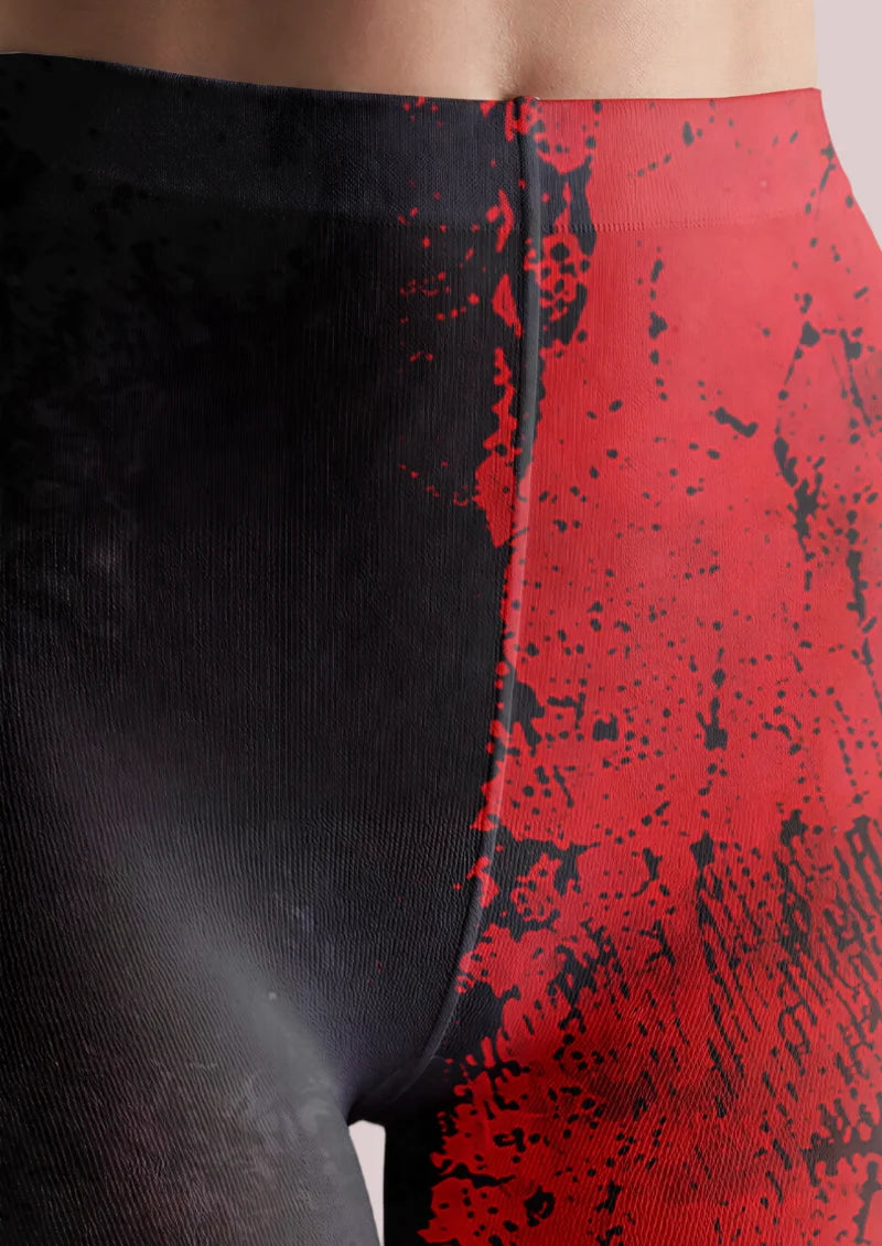 Black Red Angel Wing Tights