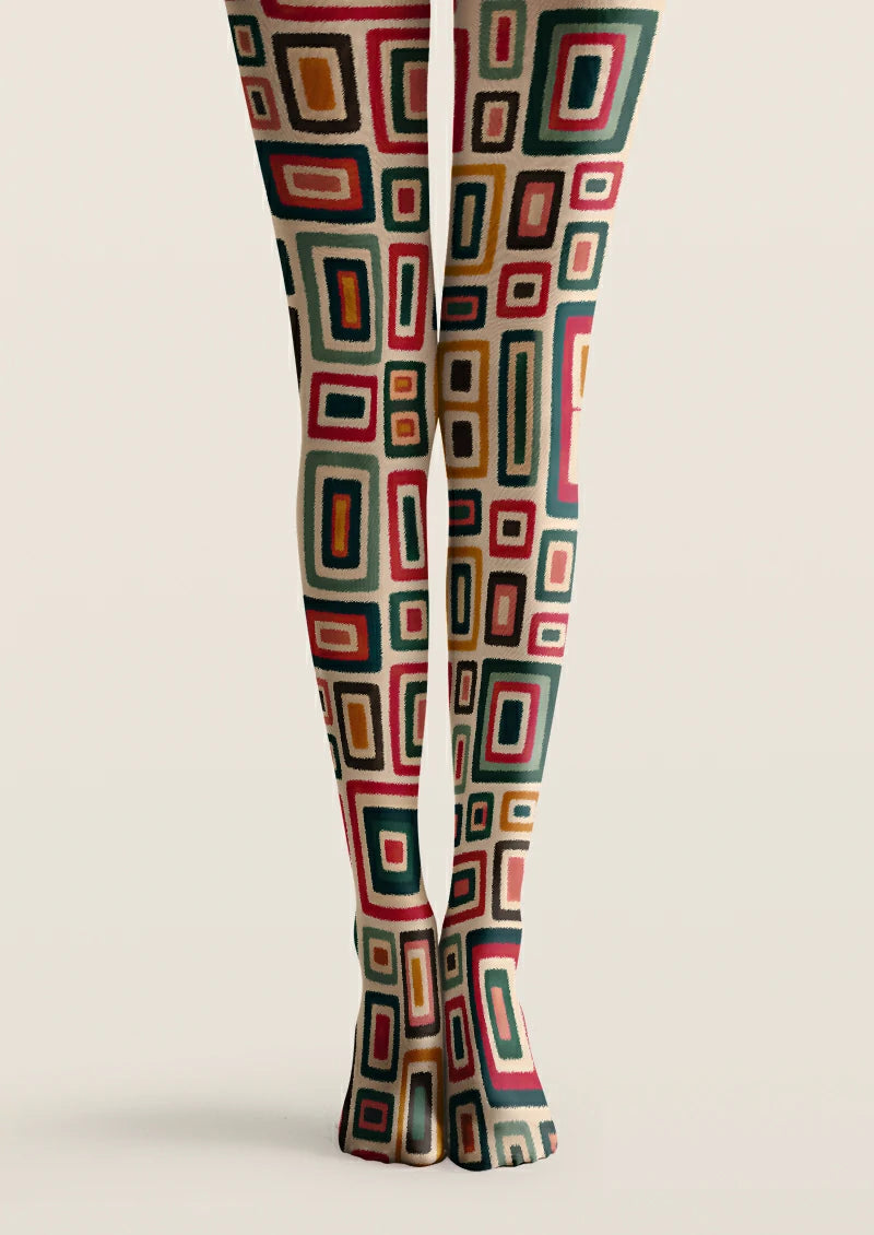 Multicolor Nested Rectangle Tights