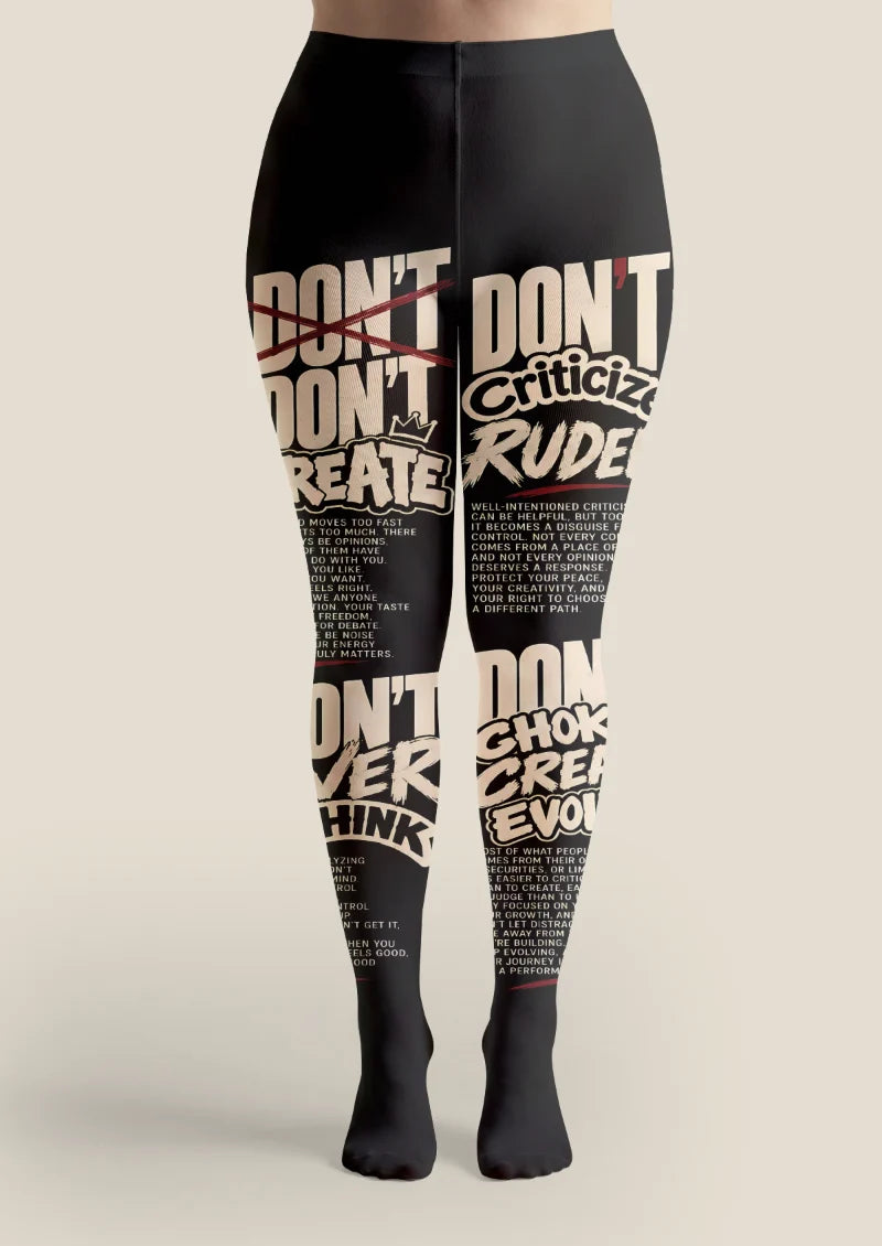 Black Create Your Own Path Tights