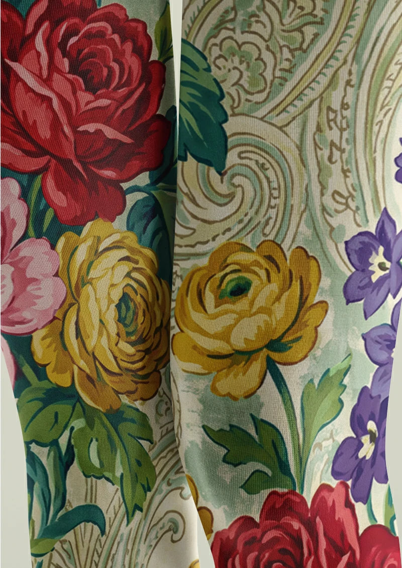 Ivory Rose Botanical Tights