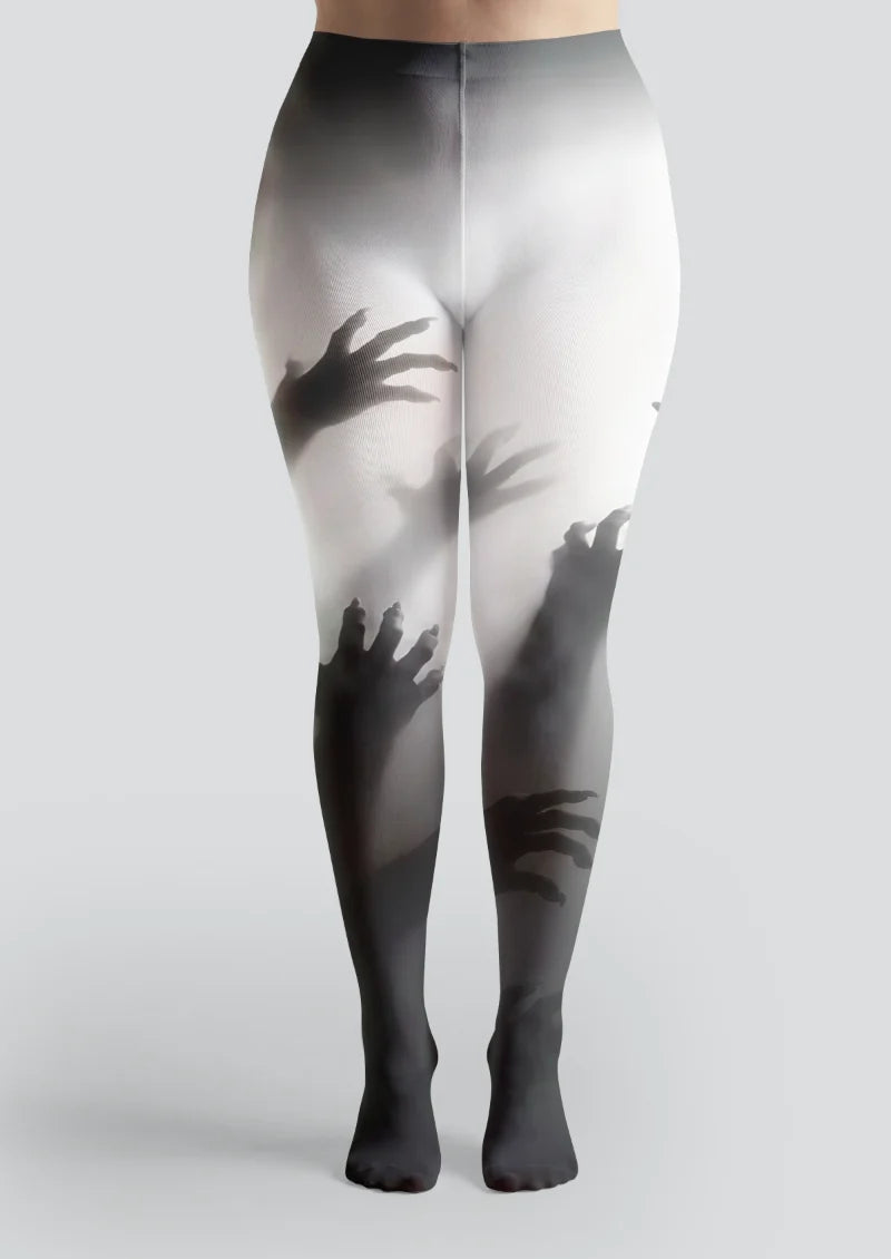 White Shadow Hand Tights