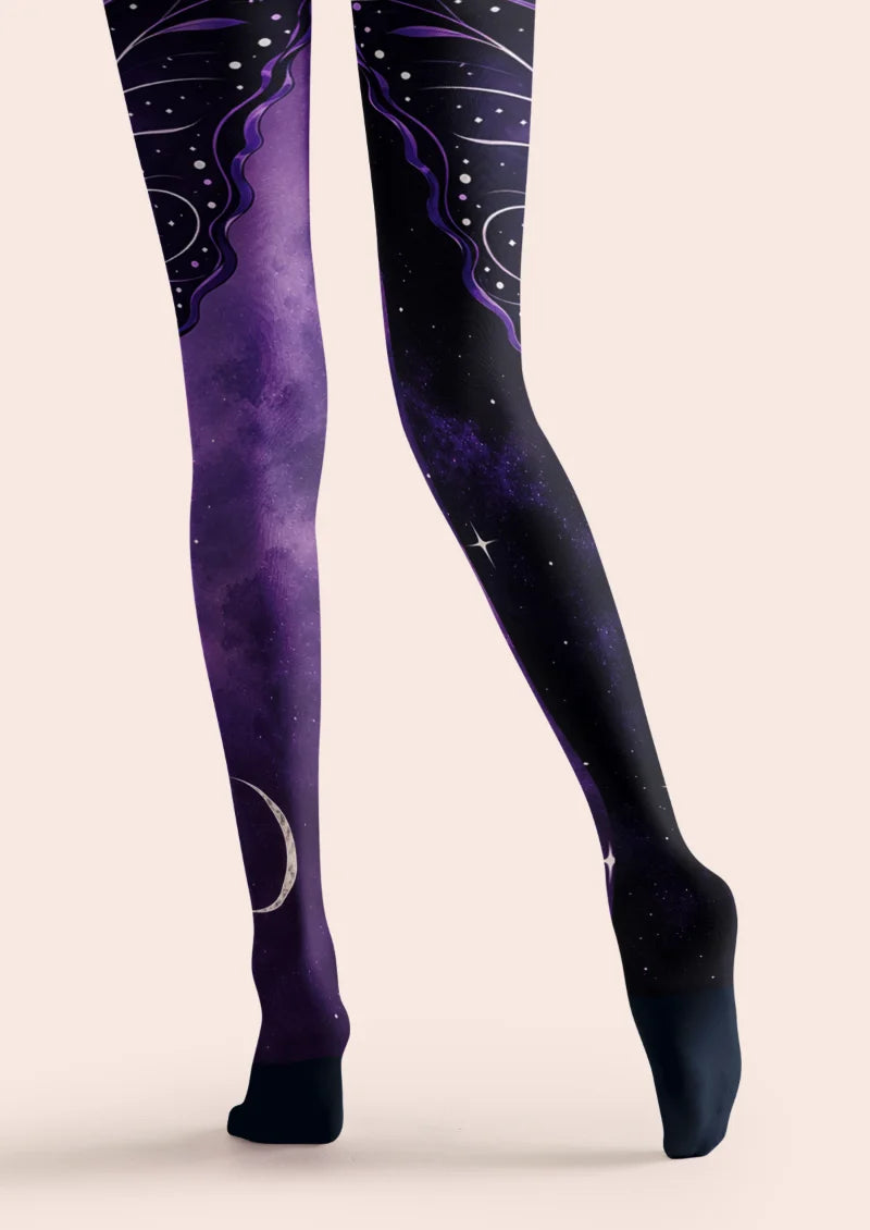 Purple Butterfly Tights