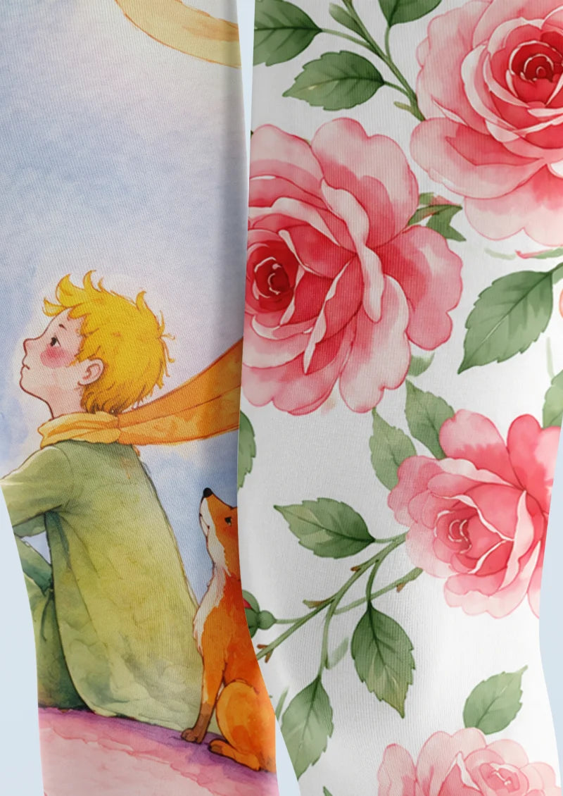 White Rose and Fox Tights