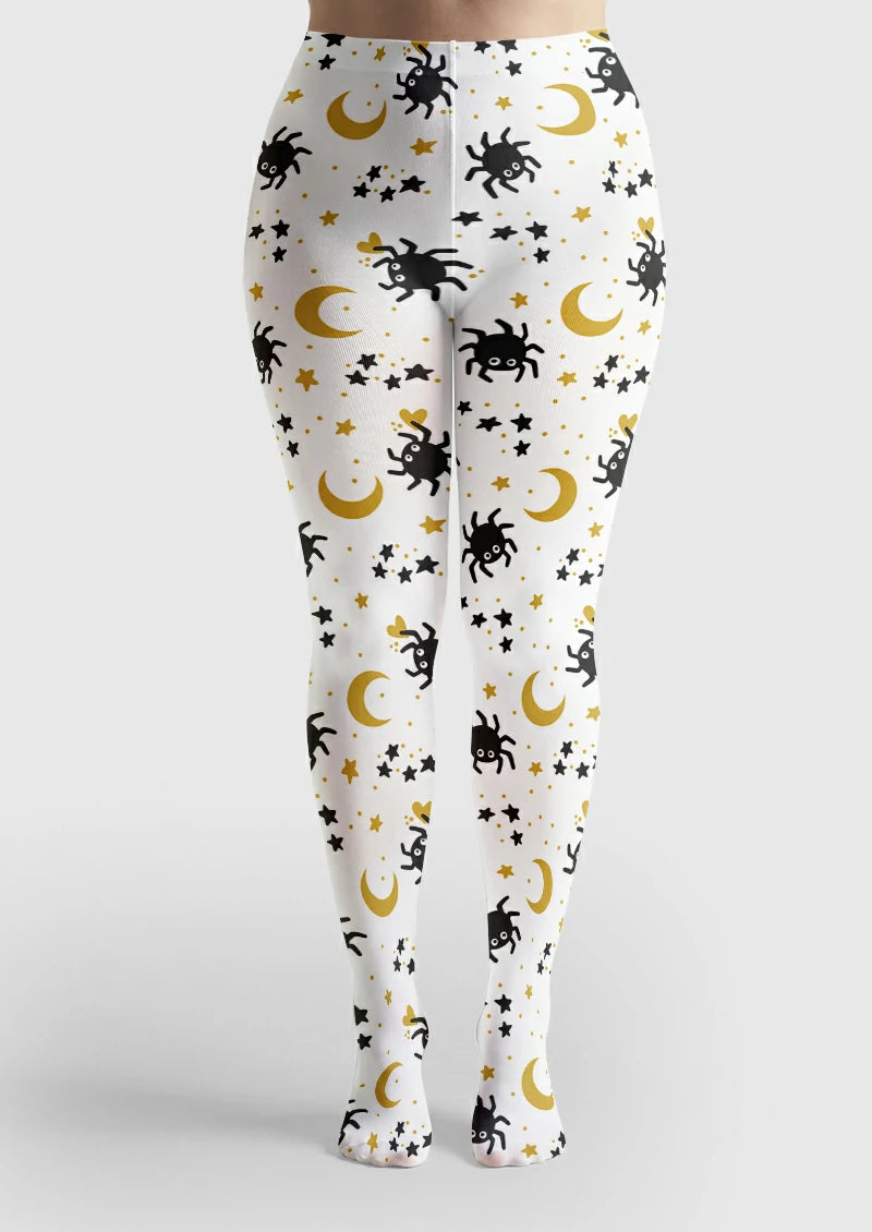 White Spider Moon Tights