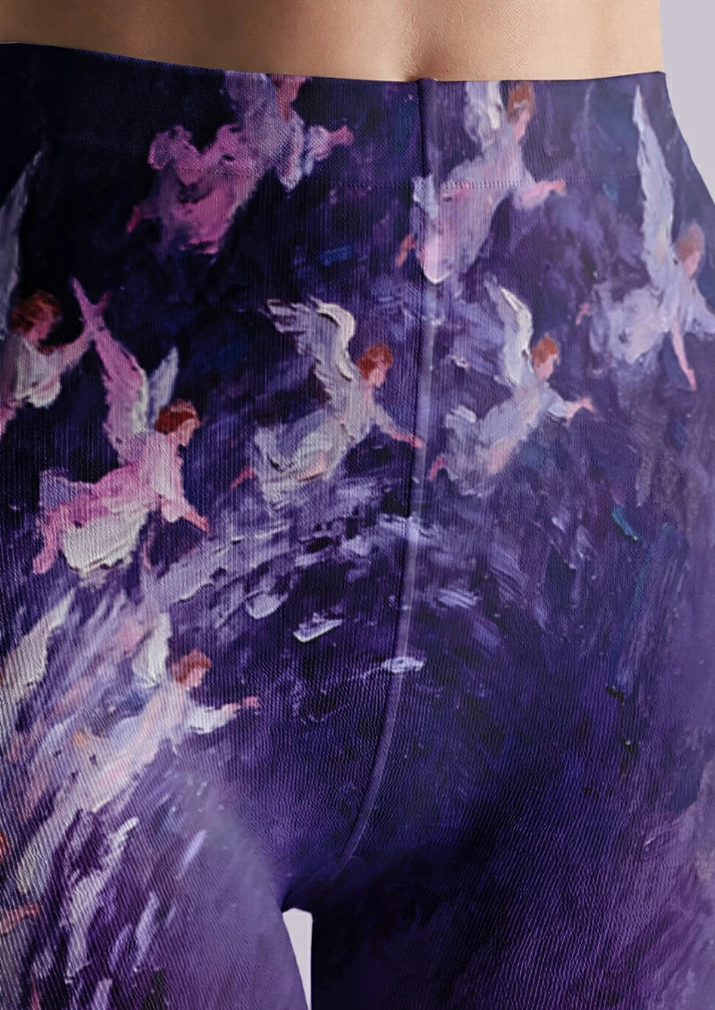 Purple Angel Figure Tights