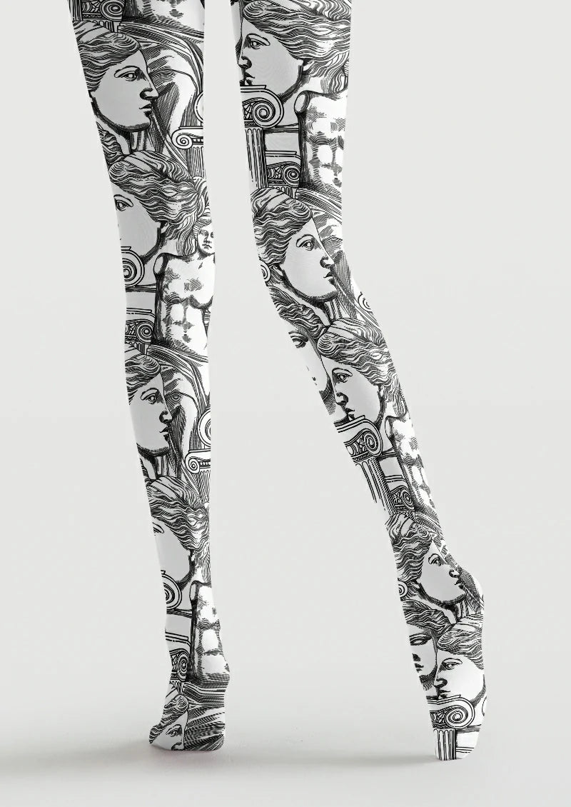 White Statue and Column Tights