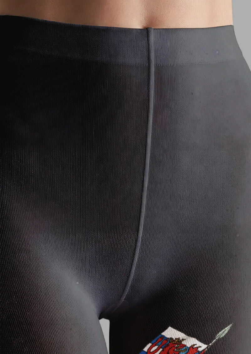 Black Knight Illustration Tights