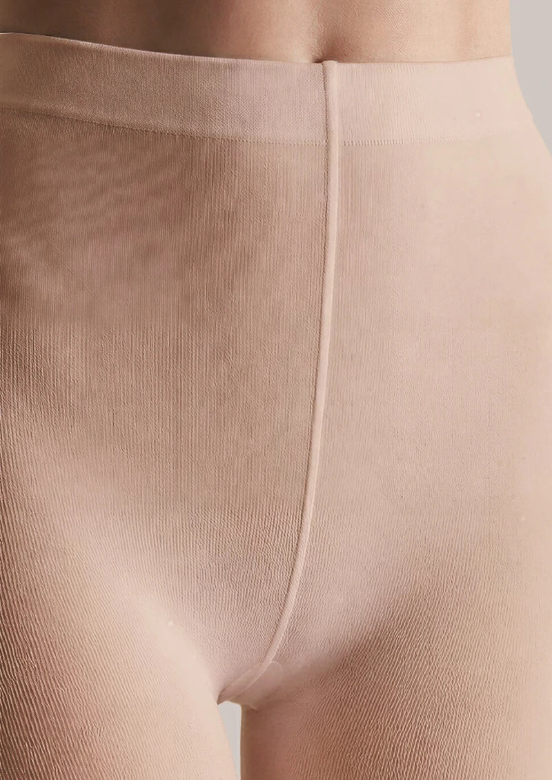 Beige Coffee Sketch Tights
