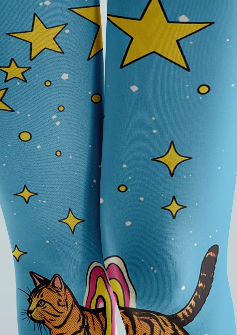 Blue Star Cat Tights