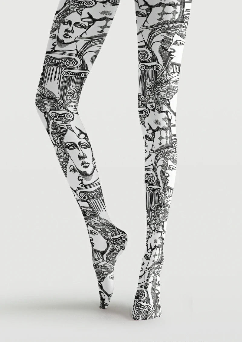 White Statue and Column Tights
