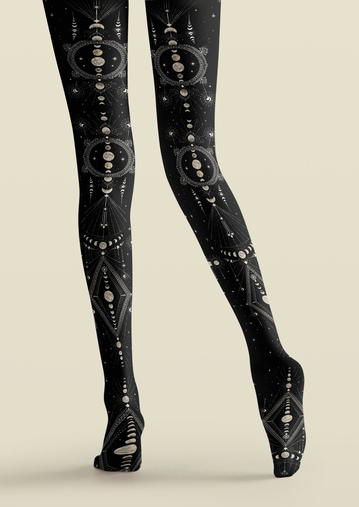 Black Moon Phase Tights