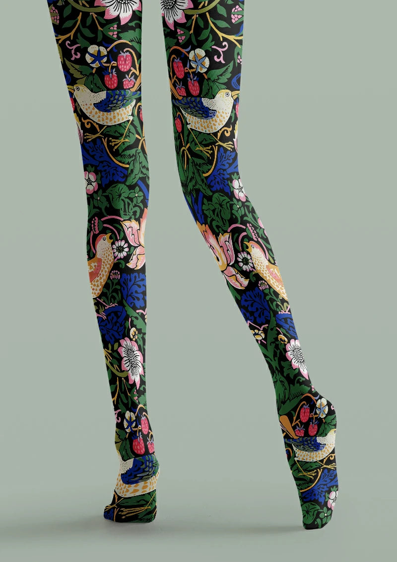 Black Bird and Strawberry Tights