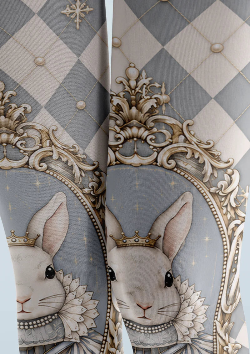 Gray Crowned Rabbit Tights