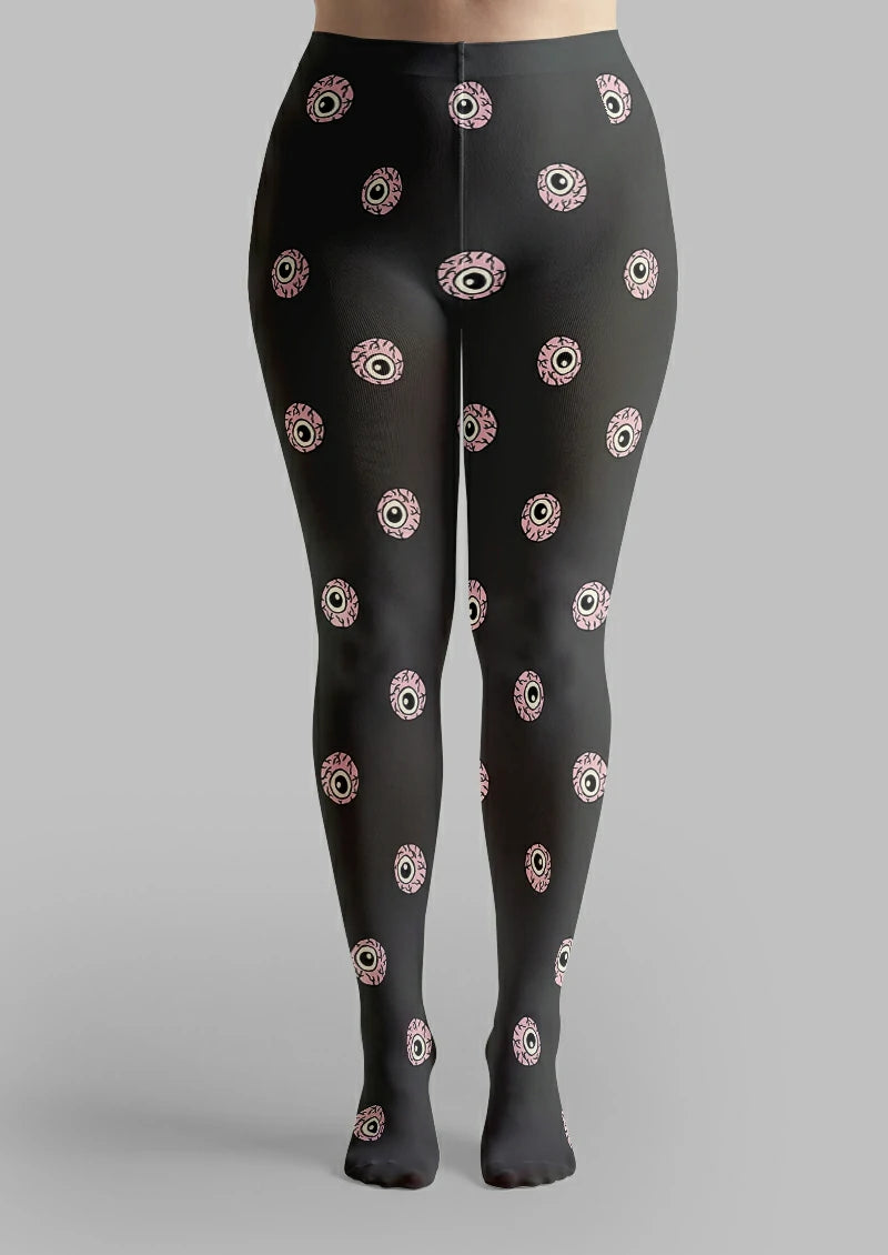 Black Eye Print Tights