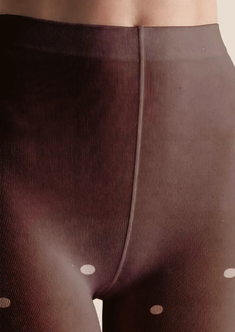Brown Butterfly and Polka Dot Tights