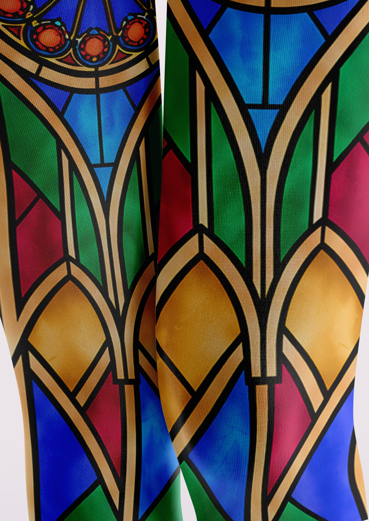 Multicolor Stained Glass Window Tights