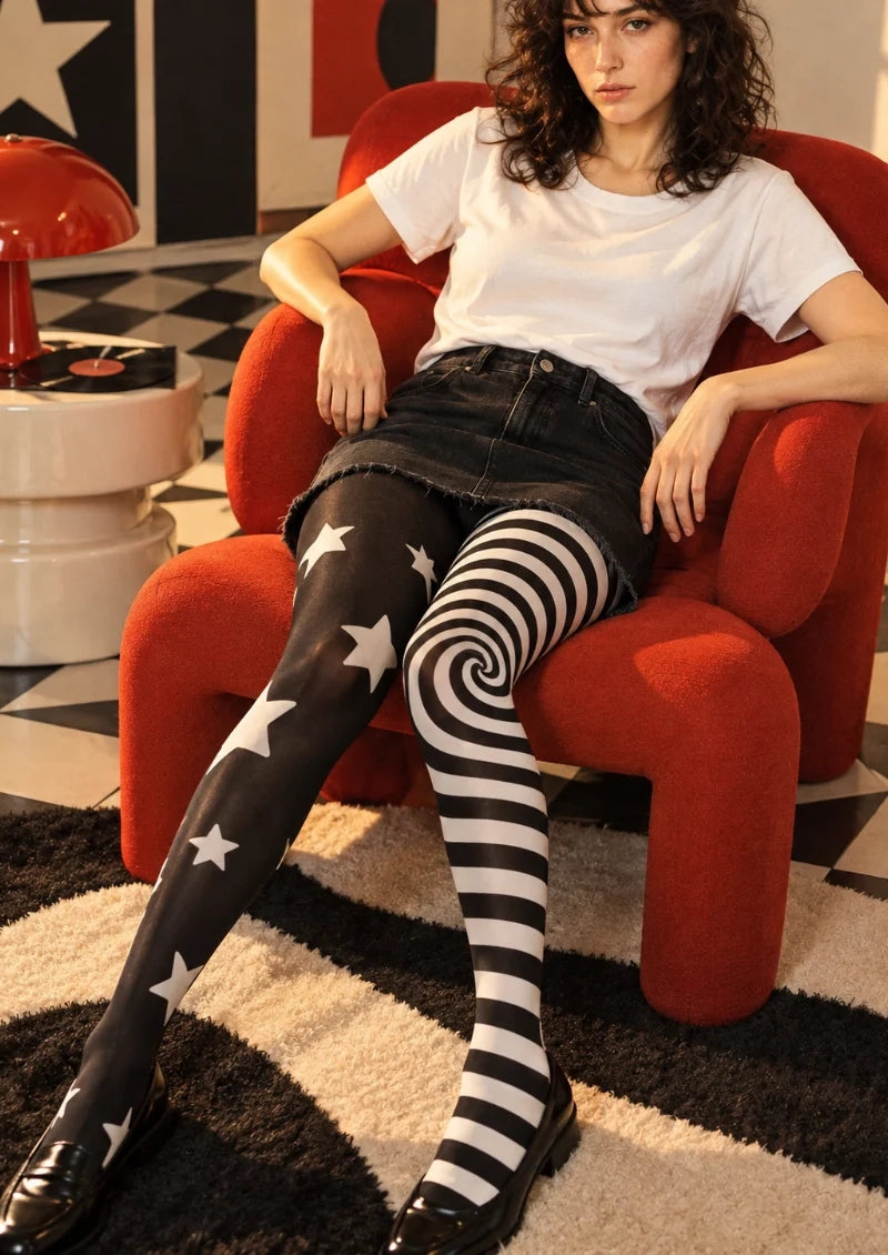 Black Star and Spiral Tights