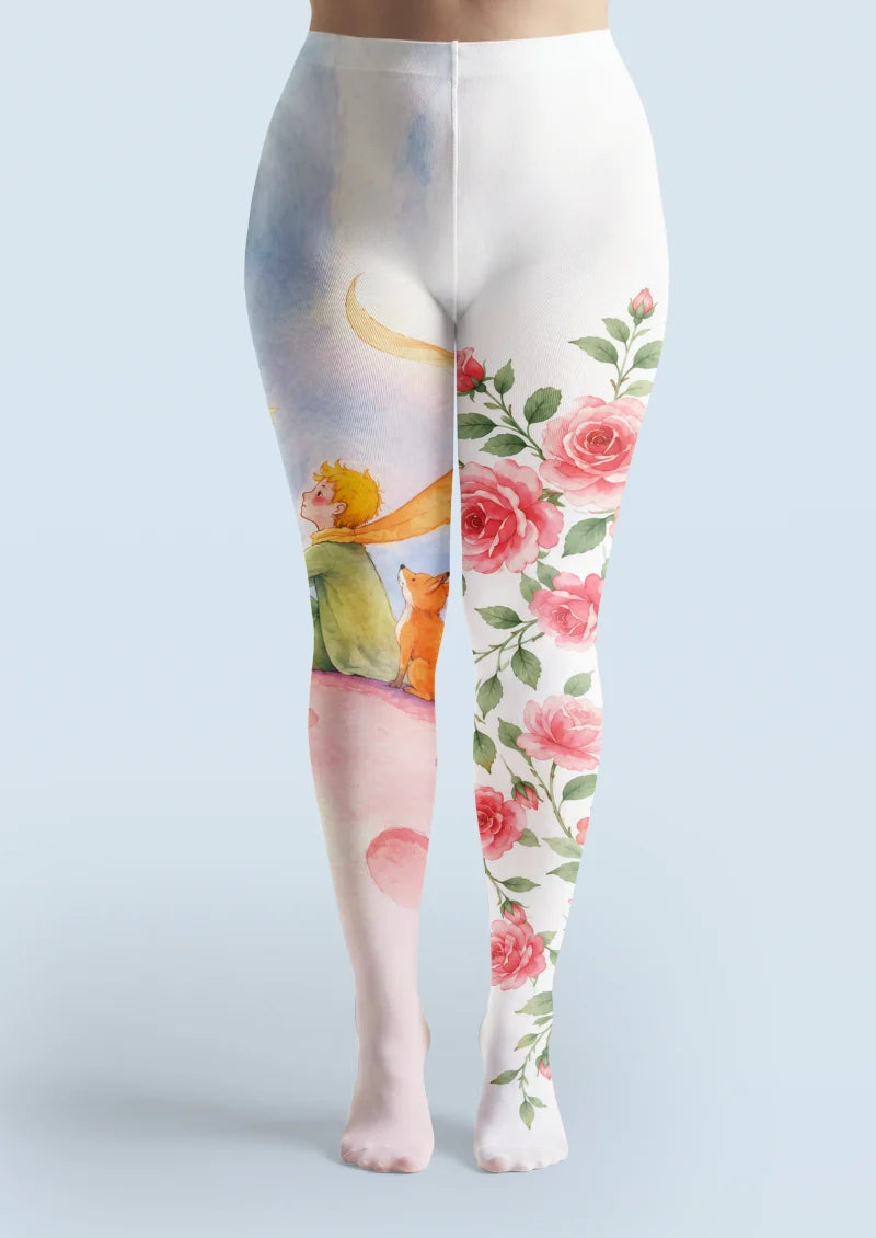 White Rose and Fox Tights