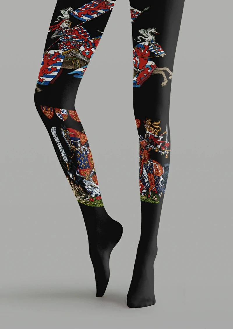 Black Knight Illustration Tights