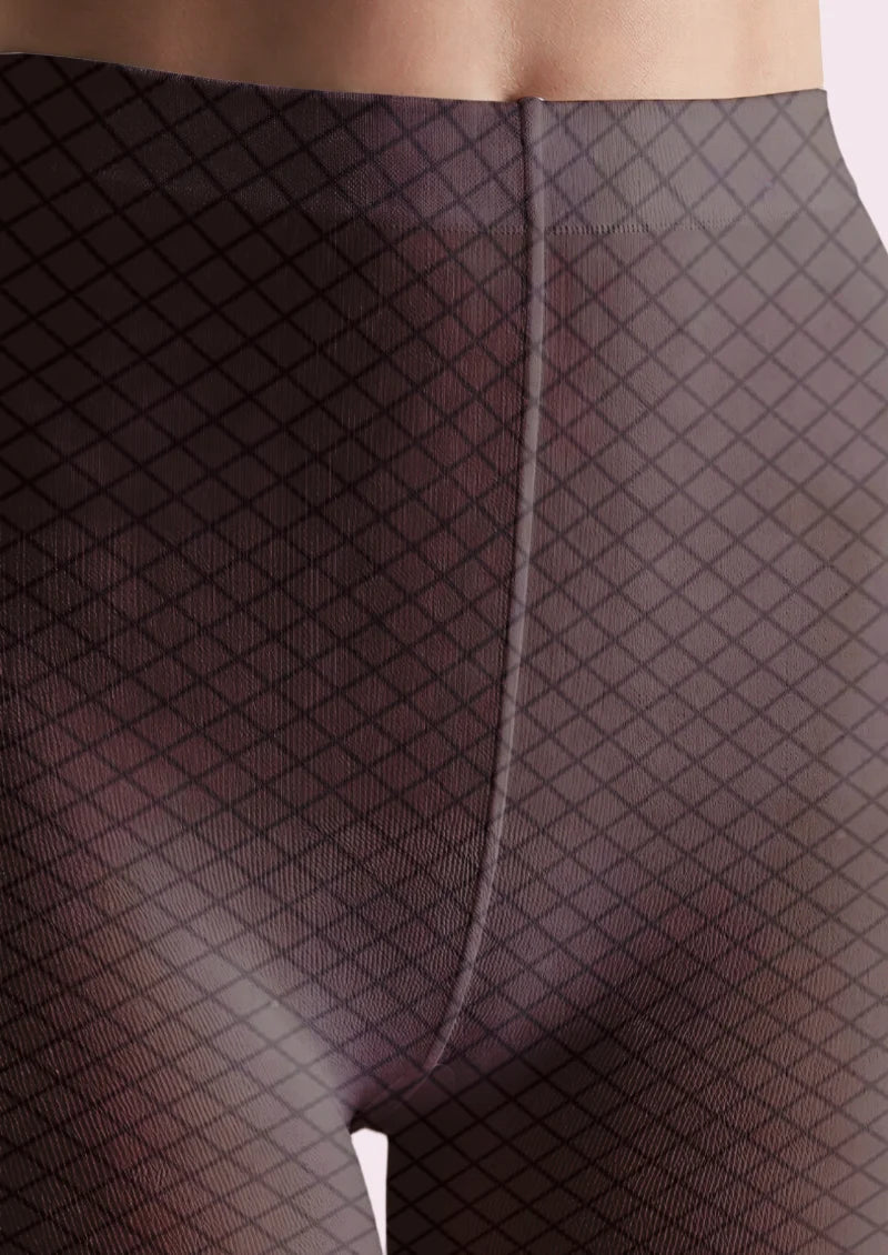 Black Butterfly and Diamond Grid Tights