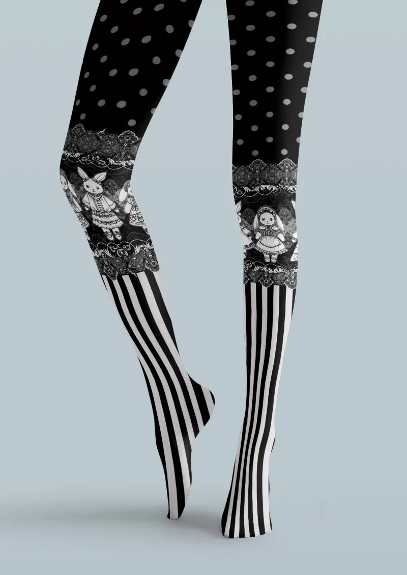 Black Doll and Rabbit Tights