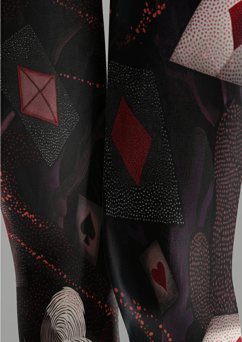 Black Rabbit and Playing Card Tights