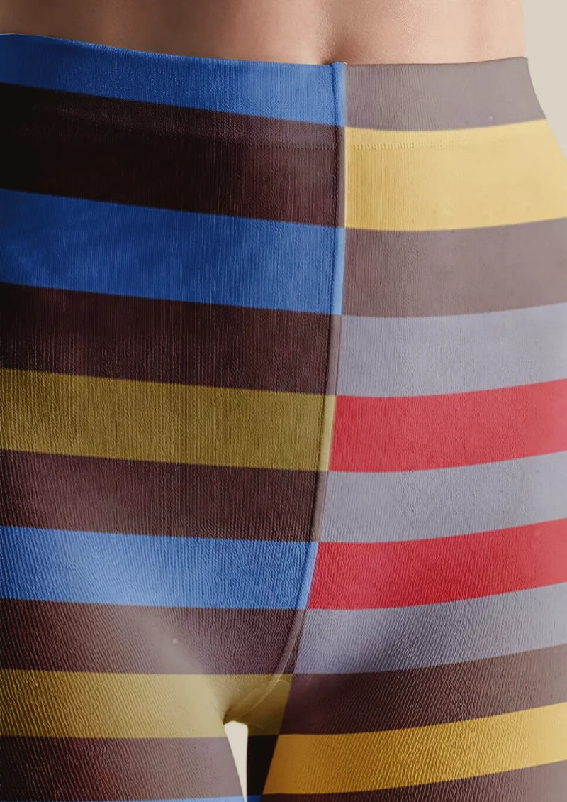 Multicolor Horizontal Stripe Tights