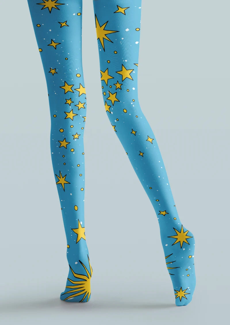 Blue Star Cat Tights