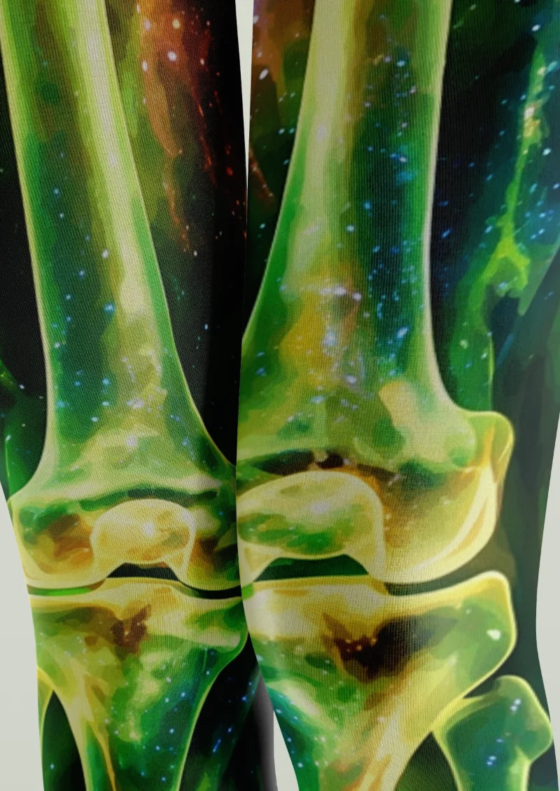 Black Cosmic Skeleton Tights