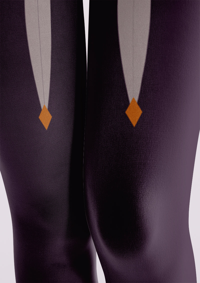 Maple Leaf & Feather Printed Tights Hosiery Pantyhose