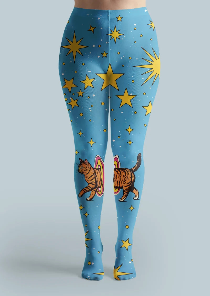 Blue Star Cat Tights