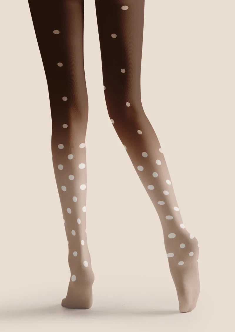 Brown Butterfly and Polka Dot Tights