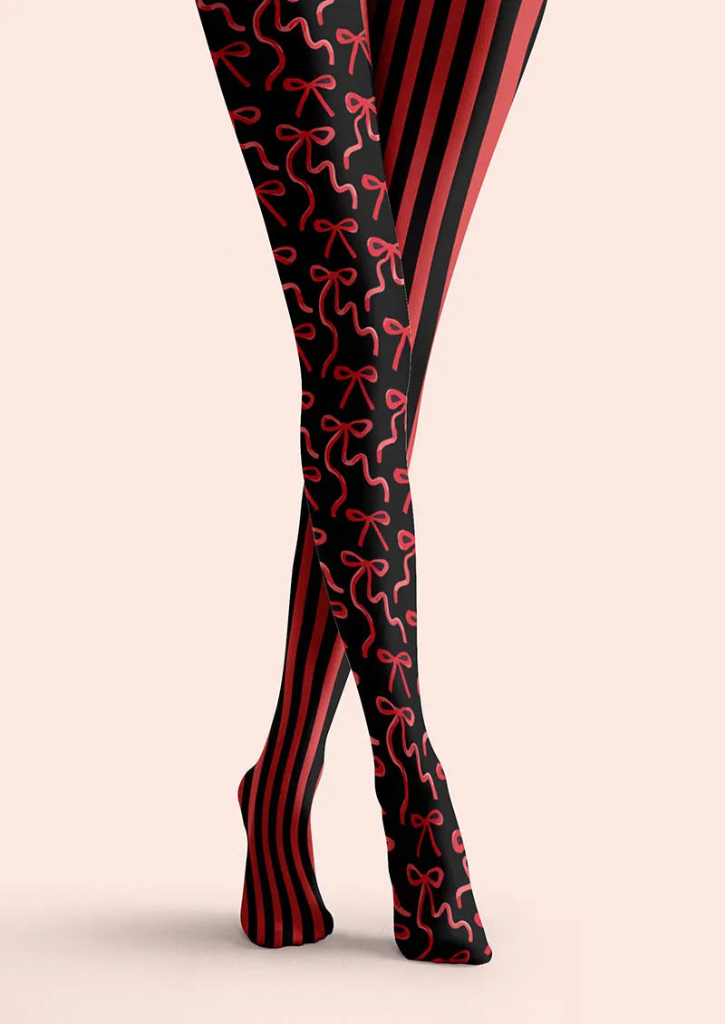 Valentine's Day Dangerous Heart Tights Hosiery Pantyhose