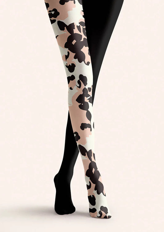 Abstract Leaf Shadow Tights Hosiery Pantyhose