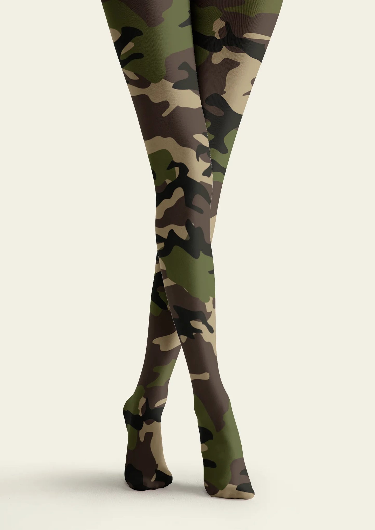 Fun Art Camo Whisper Tights Hosiery Pantyhose