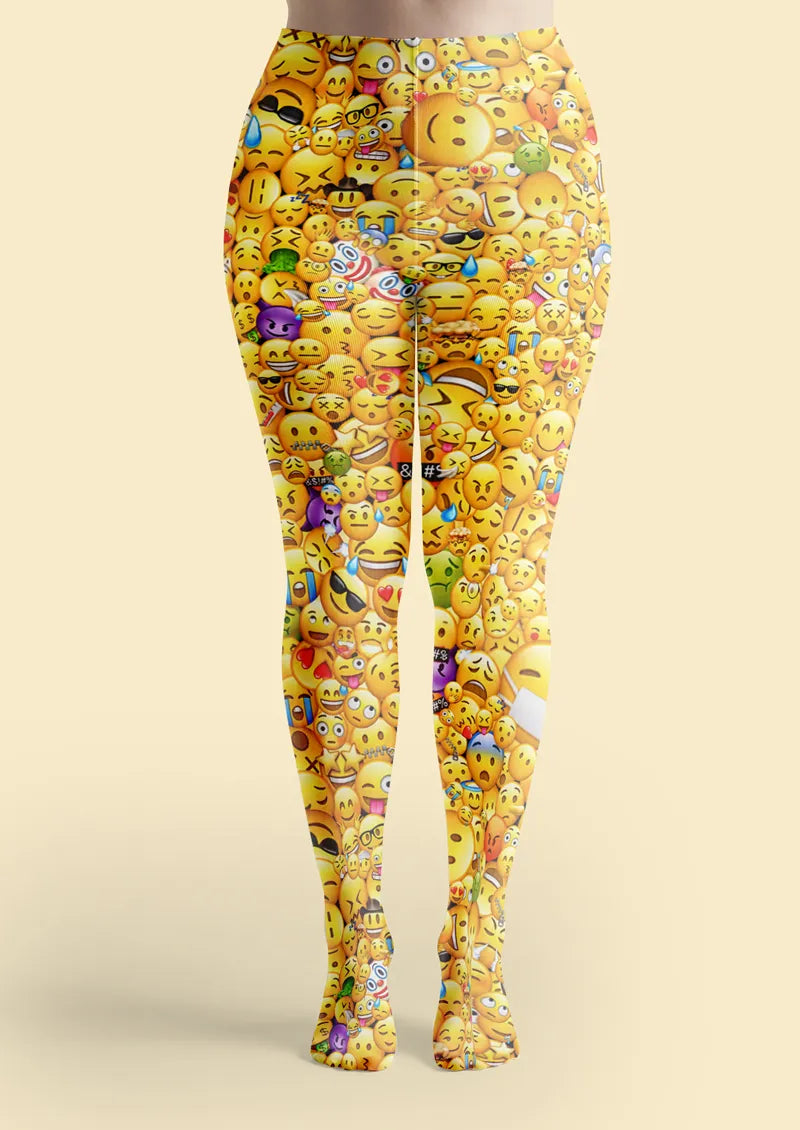 Yellow Emoji Tights